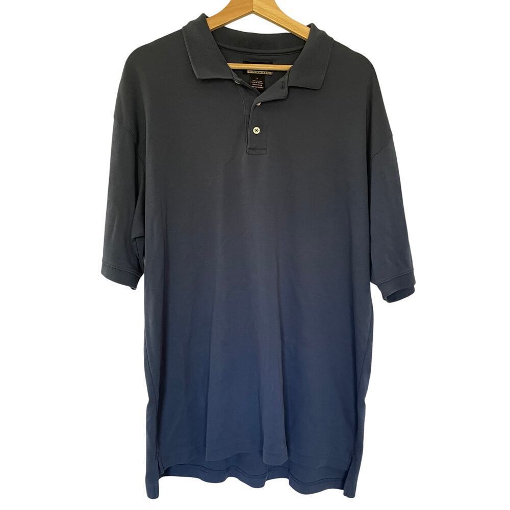 Cambridge Classics blue performance polo shirt collared short sleeved men's‎ L